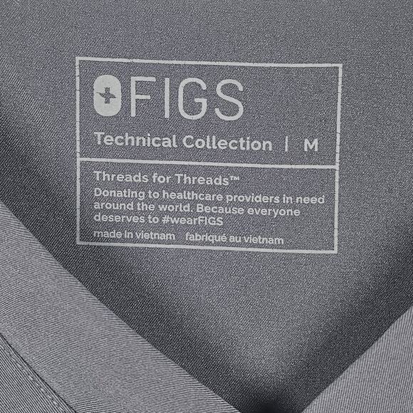 FIGS Leon Three-Pocket Scrub Top in Charcoal Gray Men's Size M - Picture 5 of 9